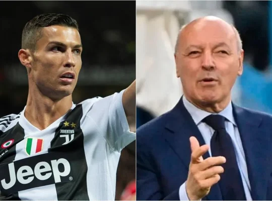 Serie A : Marotta : &lsquo;No estaba de acuerdo con la operacin &lsquo;Cristiano-Juventus » (Pas d&rsquo;accord avec l&rsquo;opération &lsquo;Cristiano-Juventus&rsquo;)